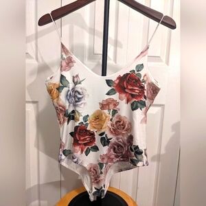 White floral bodysuit size M